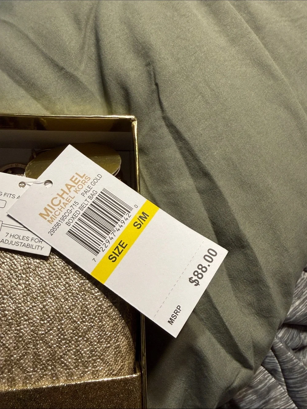 Michael Kors Shimmery Gold Crossbody Belt Bag